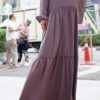 AMANI PLAIN DRESS (MAUVE)