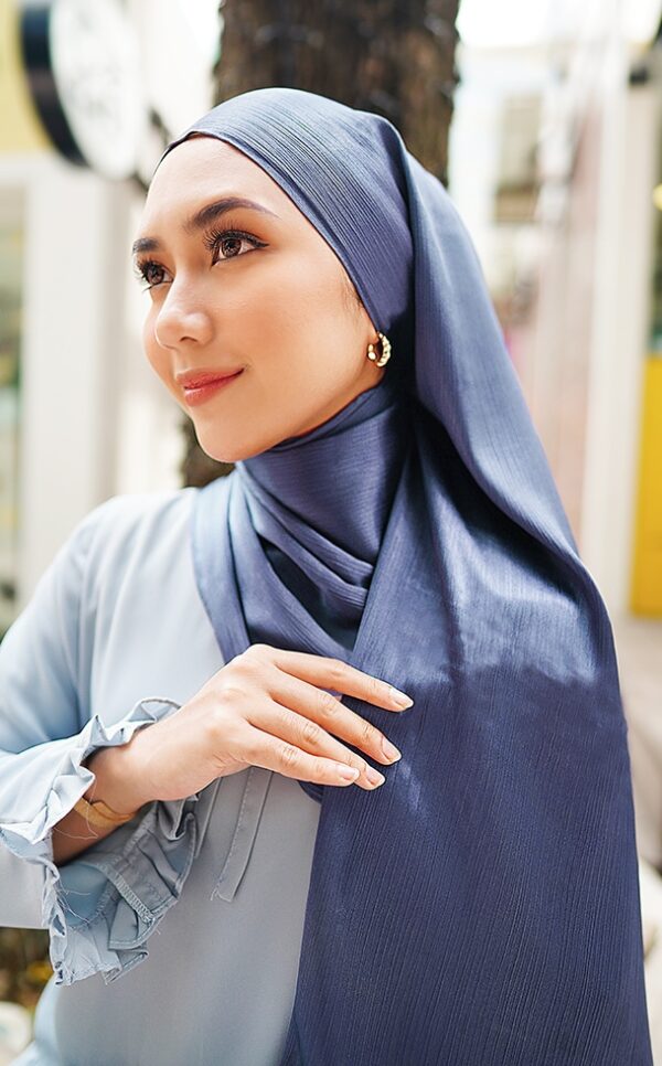 MEDYNA TEXTURE PLAIN SHAWL (AEGEAN BLUE)