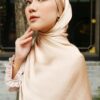 MEDYNA TEXTURE PLAIN SHAWL (LIGHT CREAM)
