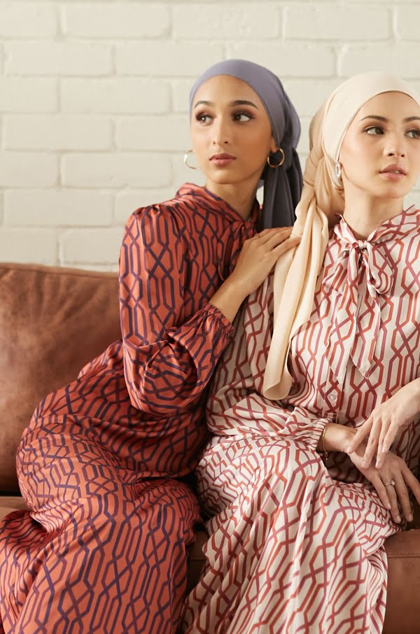 AGNES PRINTED DRESS (TERRACCOTTA )