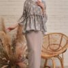 LILY FLORAL KURUNG (SHARK GREY)