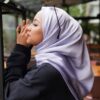 ATILIA PRINTED SQUARE (PIGEON BLUE)