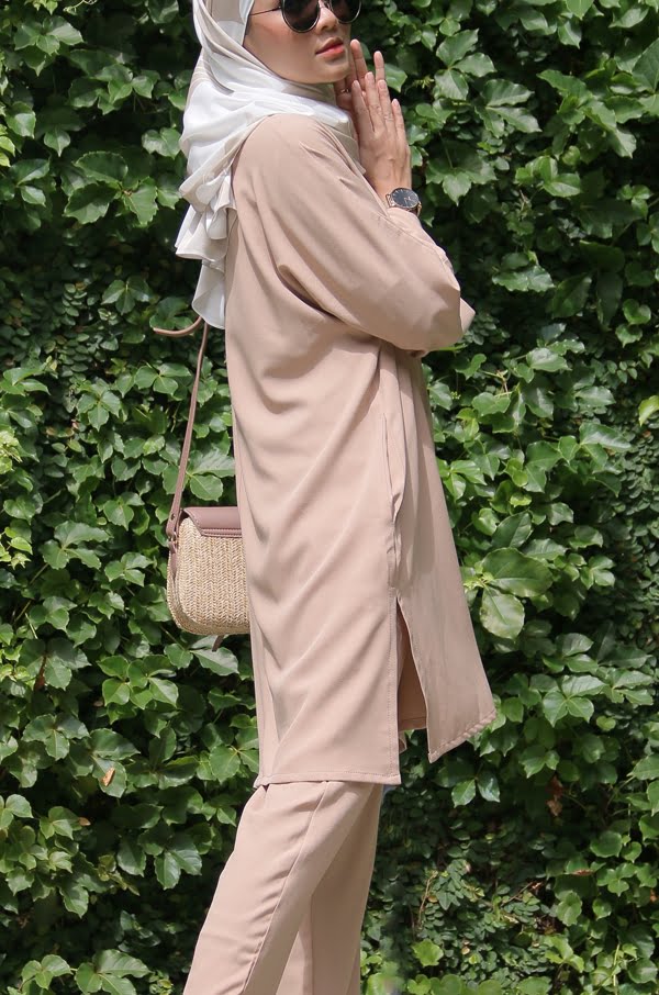 SELENA TUNIC SET (NUDE BROWN)