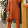SELENA TUNIC SET (BRICK ORANGE)