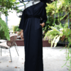 ARIA WRAP DRESS (EBONY BLACK)