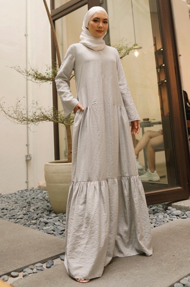 MILANI PLAIN DRESS (GREY)