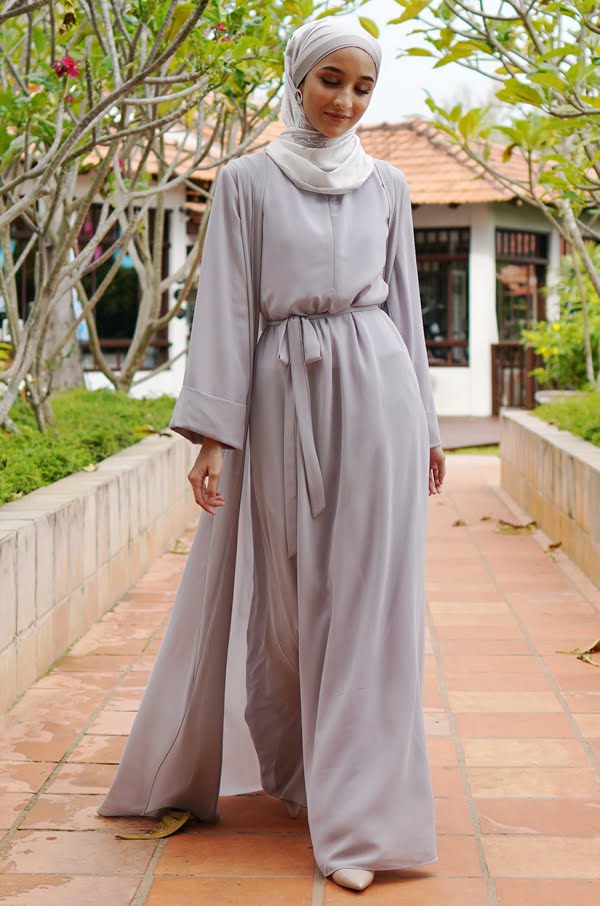 MAISY CHIFFON DRESS (SMOKEY GREY)