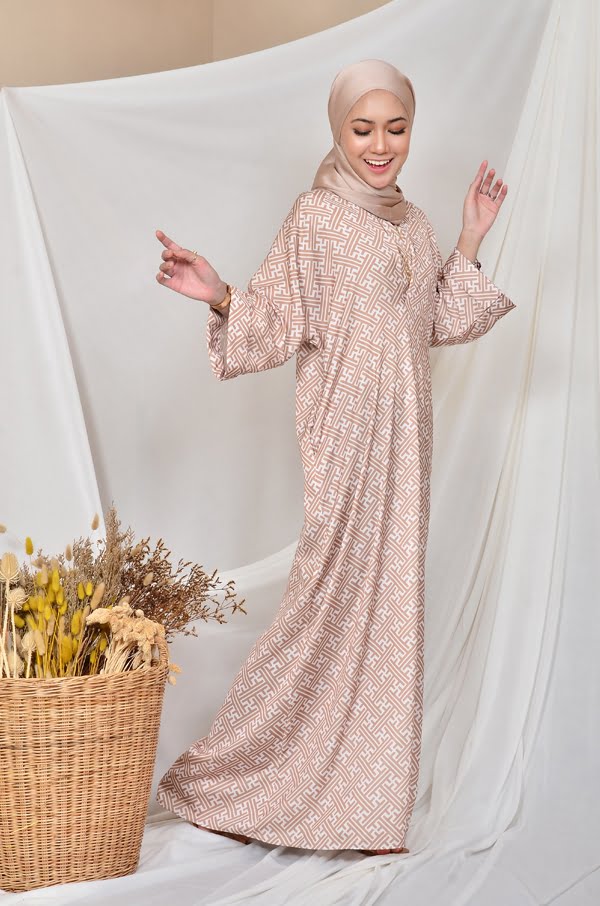 NIKITA LONG KAFTAN (TOFFEE CREAM)