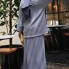 CAMILA PLEATED SET (PIGEON BLUE)