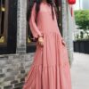 AMANI PLAIN DRESS (PEACH CORAL)