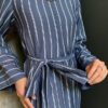 CANDY STRIPED DRESS (NAVY BLUE)
