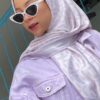 LOTUS PRINTED SQUARE (DUSTY LAVENDER)