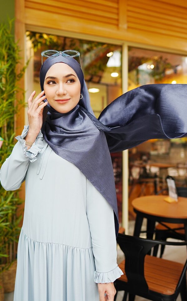 MEDYNA TEXTURE PLAIN SHAWL (AEGEAN BLUE)