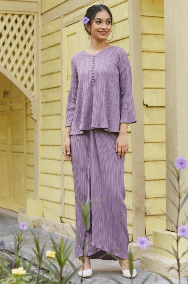 LORENNA TEXTURED KURUNG (PURPLE YAM)