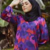 KUNTUM PRINTED DRESS(RED VIOLET)