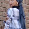 BASIC PLAIN HEAVY CHIFFON (PIGEON BLUE)