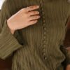 LARISSA TEXTURED KURUNG (ARMY GREEN)