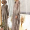 ERIKA PRINTED DRESS (CHATEAU BROWN)