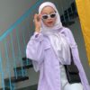 LOTUS PRINTED SQUARE (DUSTY LAVENDER)