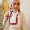 ASTRID PRINTED SQUARE (MAUVE TAUPE)