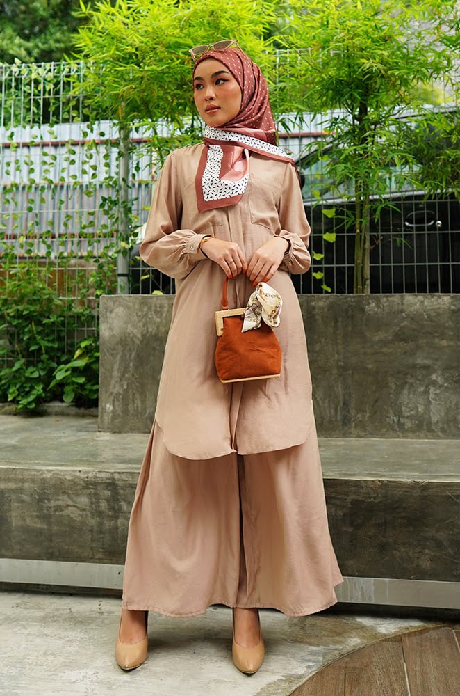 AUDYA TUNIC SET (DARK NUDE)