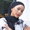 BASIC PLAIN HEAVY CHIFFON (BLACK)