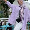 THEA PRINTED SQUARE (VIOLET)