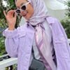 THEA PRINTED SQUARE (VIOLET)