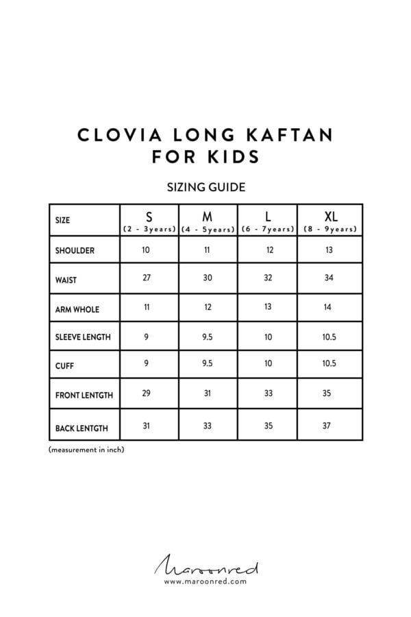 CLOVIA LONG KAFTAN KIDS (KHAKI BROWN)