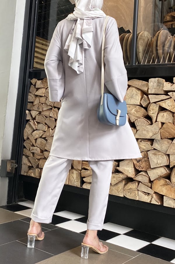 SELENA TUNIC SET (LIGHT GREY)