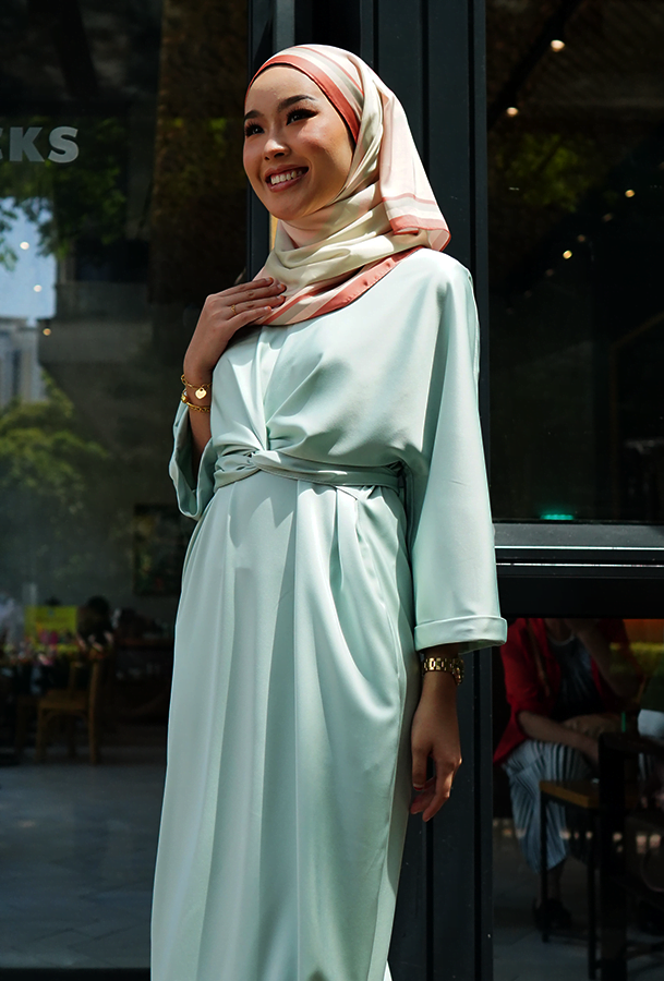 ARIA WRAP DRESS (MINT GREEN)