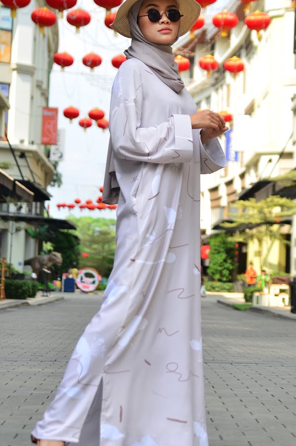 BOHAMIA PRINTED DRESS (KHAKI BROWN)