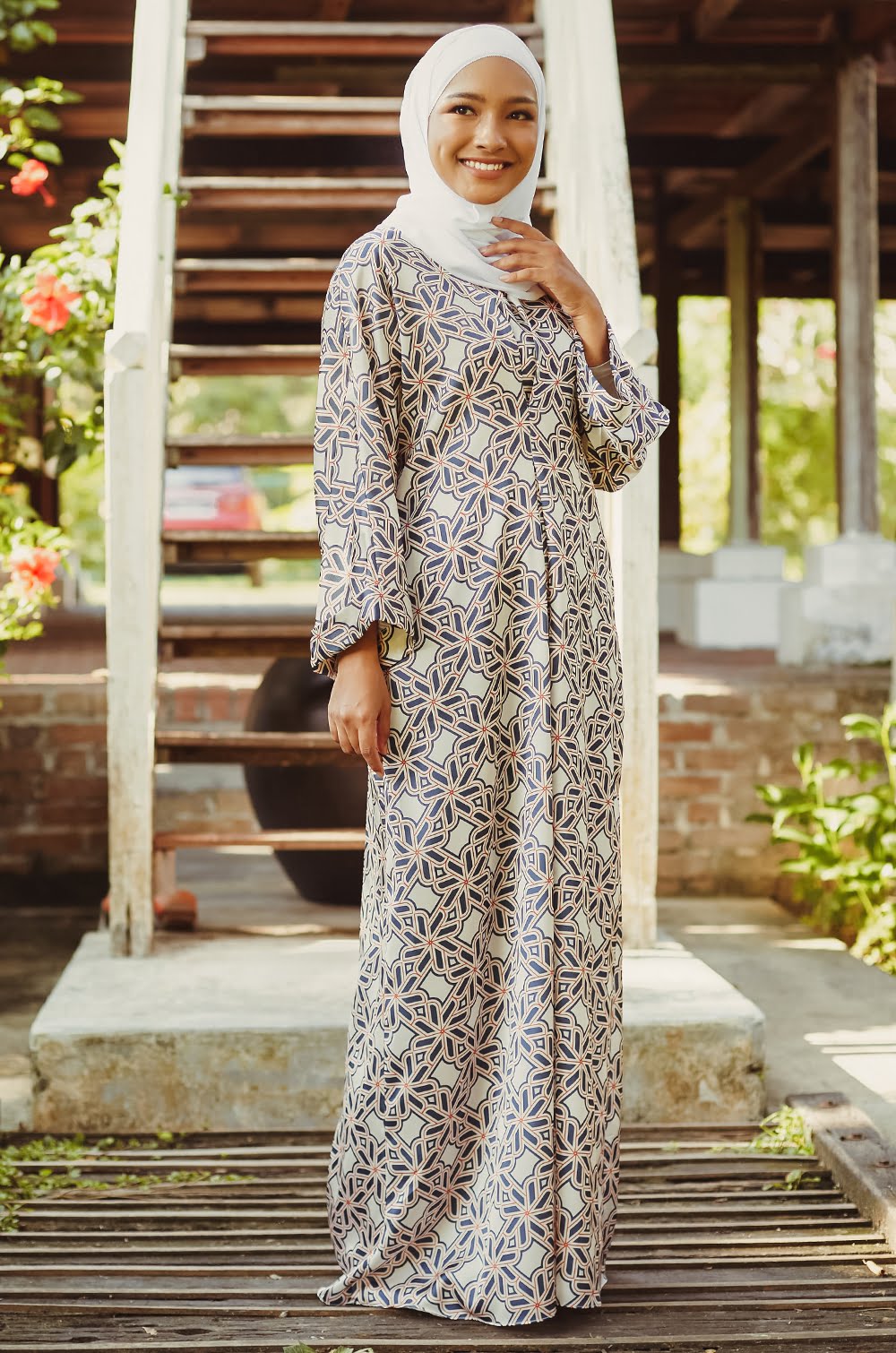 SURI PRINTED KAFTAN (DARK GREEN)