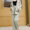 MILEY PLEATED PANTS SET (PASTEL MINT)