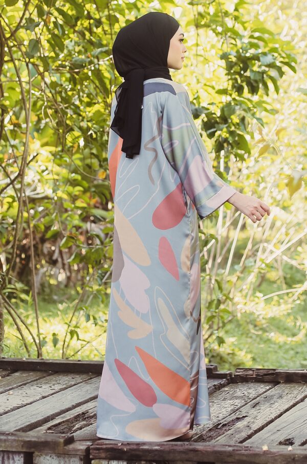 DANELA PRINTED KAFTAN (BLUISH GREY)
