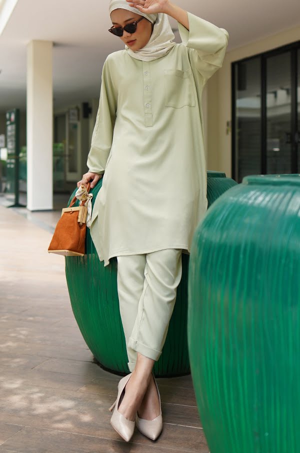 SELENA TUNIC SET (MINT GREEN)