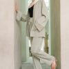 MILEY PLEATED PANTS SET (PASTEL MINT)
