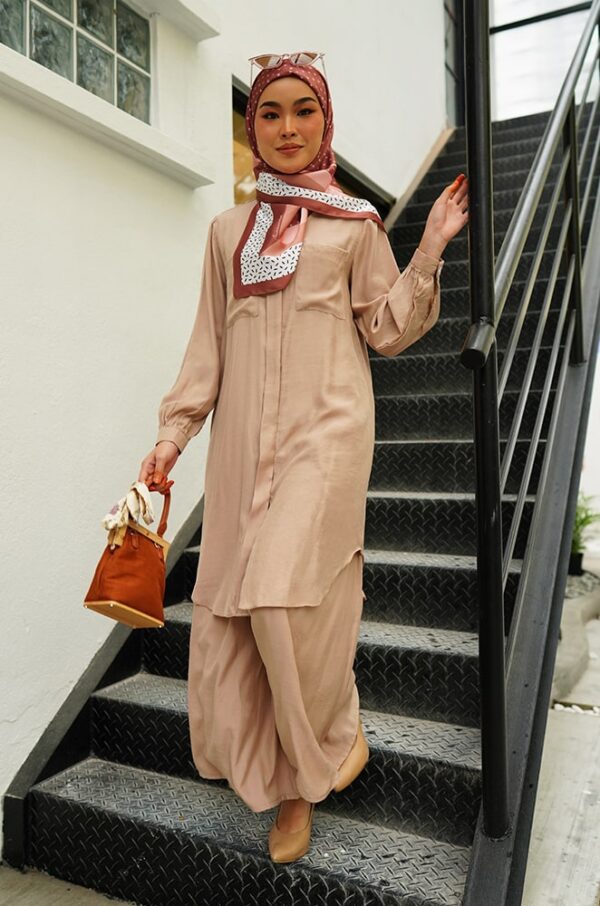 AUDYA TUNIC SET (DARK NUDE)
