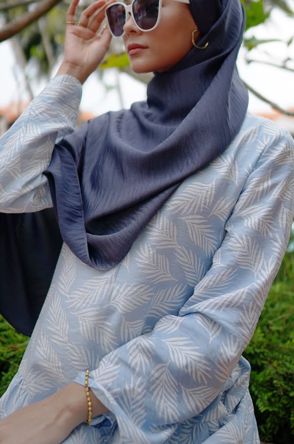 ARRABELL PRINTED DRESS (SKYBLUE)