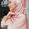 MEDYNA TEXTURE PLAIN SHAWL (CORAL BROWN)