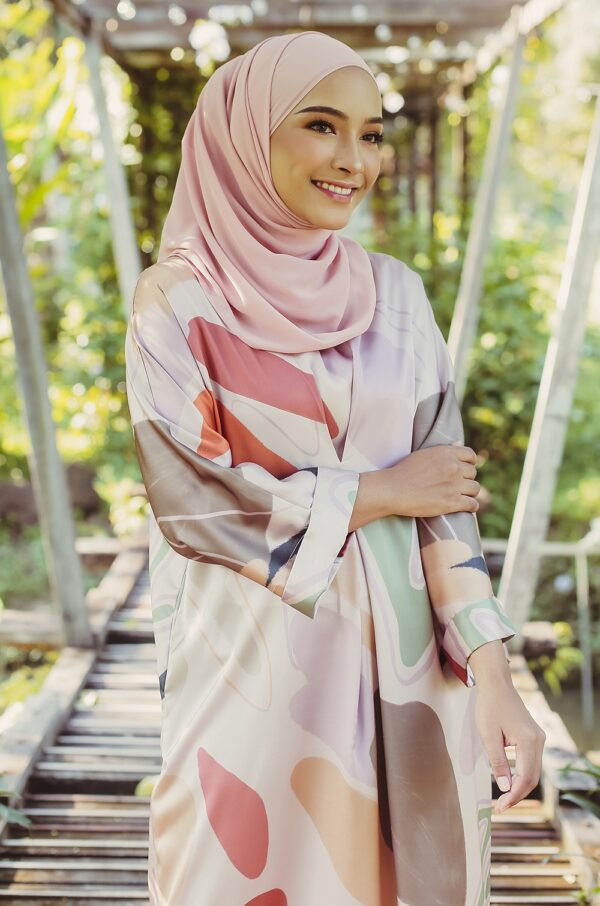 DANELA PRINTED KAFTAN (DULL PINK)