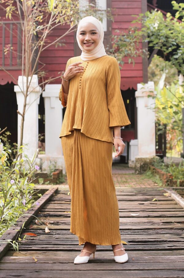 LORENNA TEXTURED KURUNG (MUSTARD YELLOW)