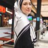 AUDREY PRINTED SHAWL (BLACK)