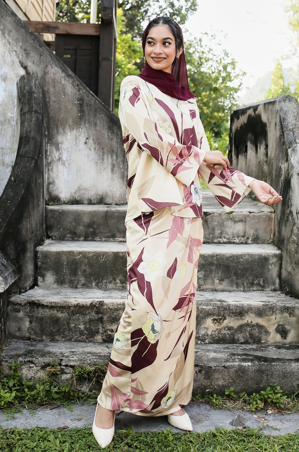 JAZMINE KURUNG MODERN (DARK MAROON)