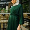 ARIA WRAP DRESS (EMERALD GREEN)