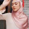 MEDYNA TEXTURE PLAIN SHAWL (CORAL BROWN)