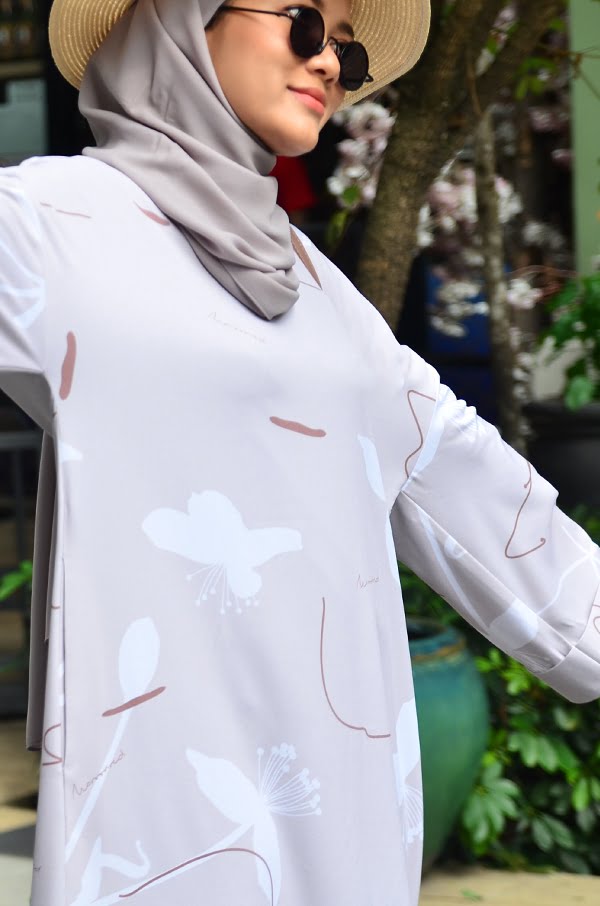 BOHAMIA PRINTED DRESS (KHAKI BROWN)