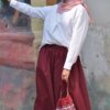 BASIC PLAIN HEAVY CHIFFON (BERRY PEACH)