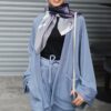 MILEY PLEATED PANTS SET (BLUE GREY)