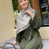 ASTRID PRINTED SHAWL (MISTY GREY GREEN)